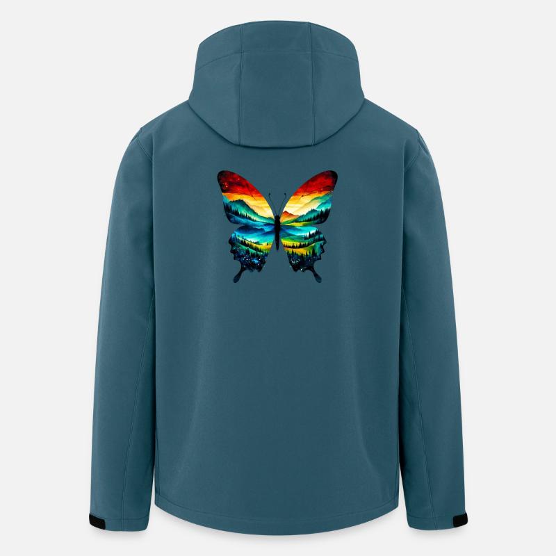 Papillon - Veste softshell homme en polyester recyclé Stanley/Stella - bleu pétrole foncé