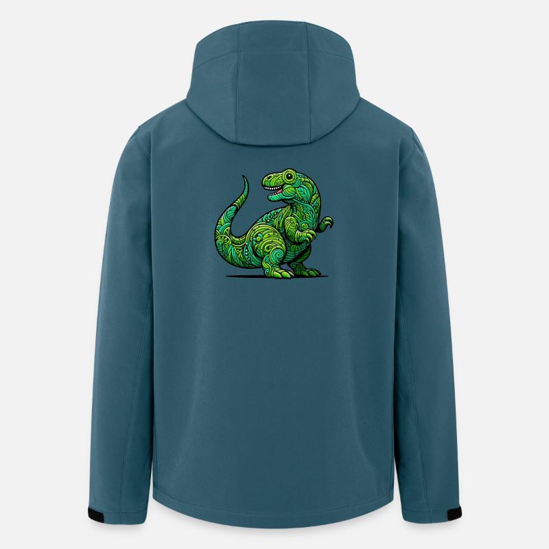 Dinosaurier - Recycelte Männer Softshell-Jacke von Stanley/Stella - Dunkles Petrol