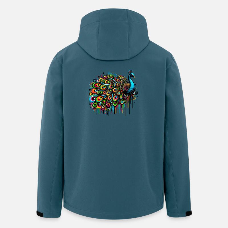 Pfau - Recycelte Männer Softshell-Jacke von Stanley/Stella - Dunkles Petrol