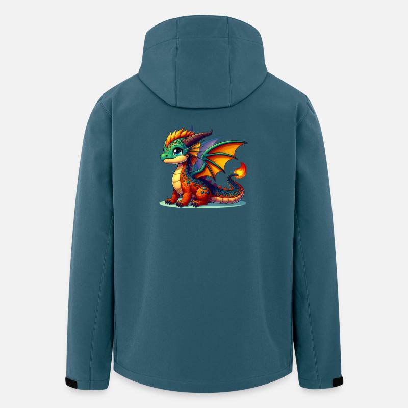 Drache - Recycelte Männer Softshell-Jacke von Stanley/Stella - Dunkles Petrol