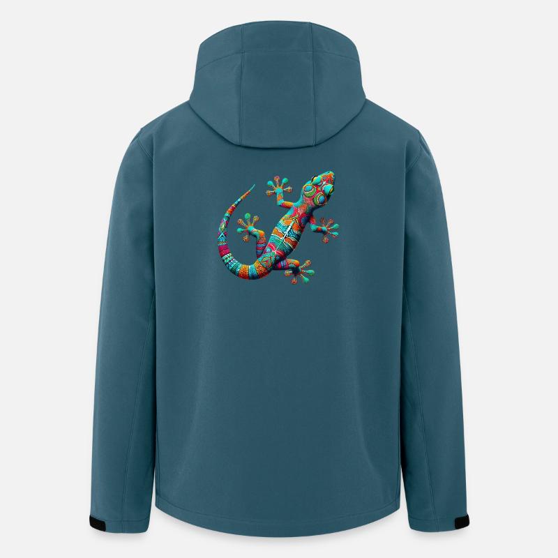 Gecko - Recycelte Männer Softshell-Jacke von Stanley/Stella - Dunkles Petrol