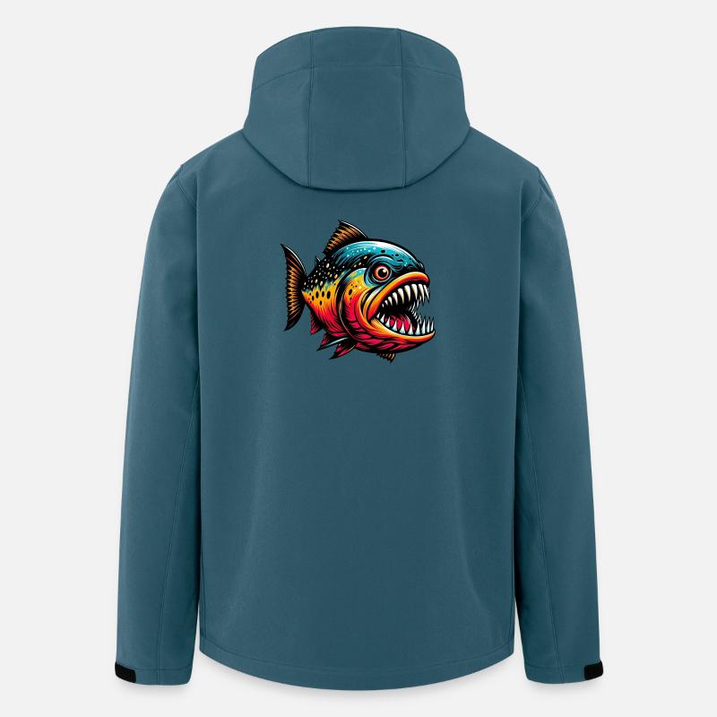 Piranha - Recycelte Männer Softshell-Jacke von Stanley/Stella - Dunkles Petrol