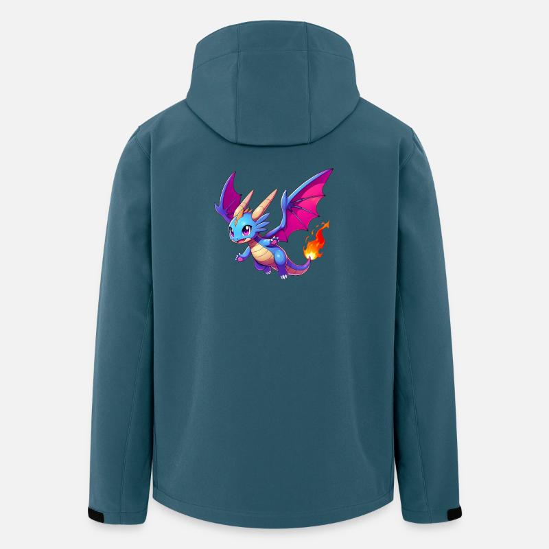 Drache - Recycelte Männer Softshell-Jacke von Stanley/Stella - Dunkles Petrol