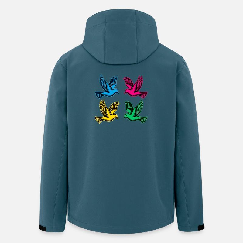 Tauben - Recycelte Männer Softshell-Jacke von Stanley/Stella - Dunkles Petrol