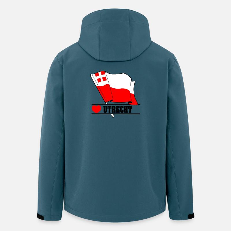 Flagge Utrecht im Herzen von UTRECHT - Recycelte Männer Softshell-Jacke von Stanley/Stella - Dunkles Petrol