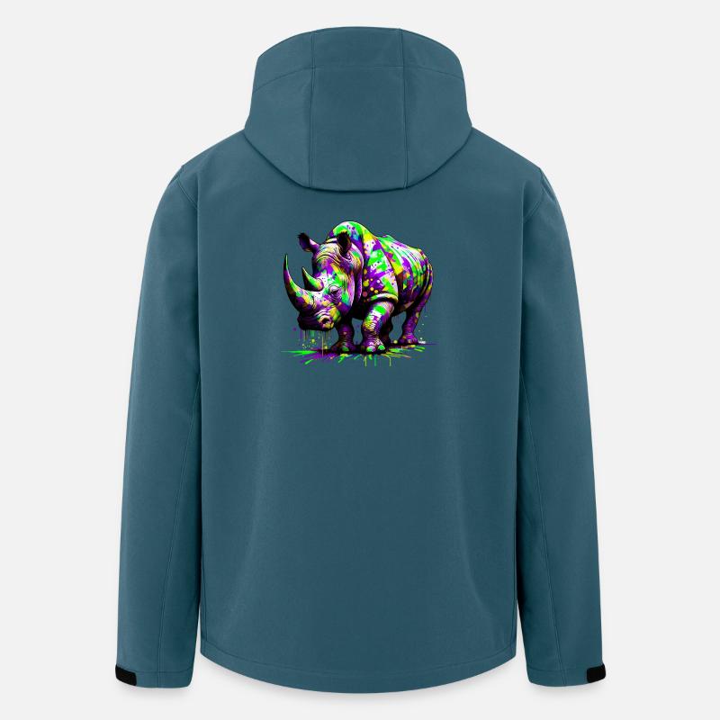 Nashorn - Recycelte Männer Softshell-Jacke von Stanley/Stella - Dunkles Petrol