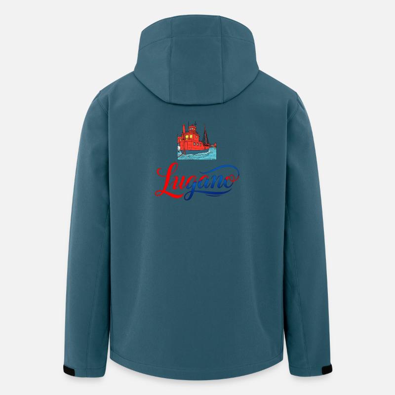 Lugano Hafen Souvenir - Recycelte Männer Softshell-Jacke von Stanley/Stella - Dunkles Petrol