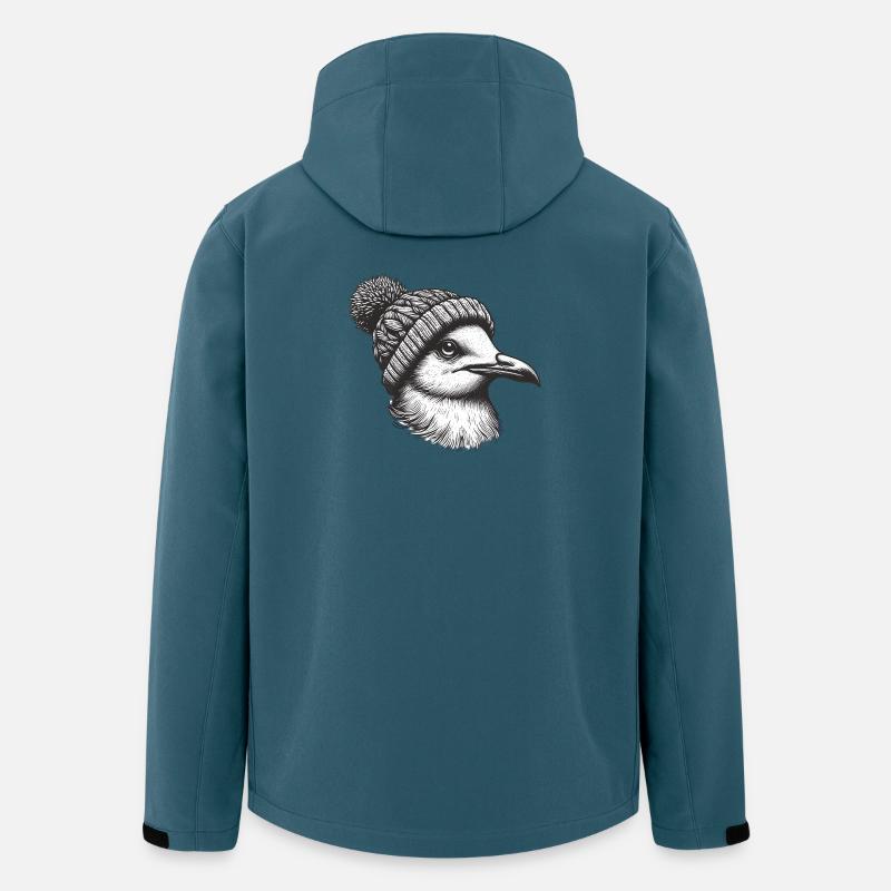 Möwe mit Pudelmütze - Recycelte Männer Softshell-Jacke von Stanley/Stella - Dunkles Petrol