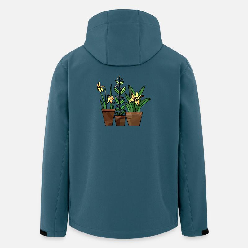 Blumen - Recycelte Männer Softshell-Jacke von Stanley/Stella - Dunkles Petrol