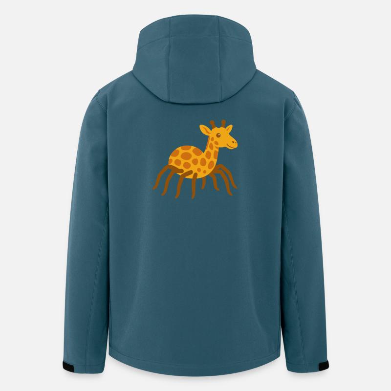 Niedliche Spinne Giraffe - Recycelte Männer Softshell-Jacke von Stanley/Stella - Dunkles Petrol