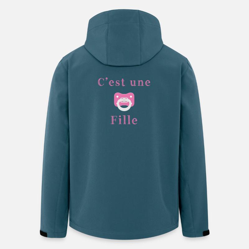 Geburt - es ist ein Mädchen - Recycelte Männer Softshell-Jacke von Stanley/Stella - Dunkles Petrol