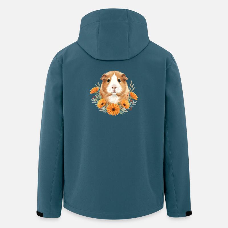 Meerschweinchen - Recycelte Männer Softshell-Jacke von Stanley/Stella - Dunkles Petrol