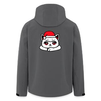 Katze Selbstbewusst Weihnachtsmütze Süß Kätzchen - Recycelte Männer Softshell-Jacke von Stanley/Stella - Dunkles Petrol - Hinten - AI Model Male 185 light (185cm)