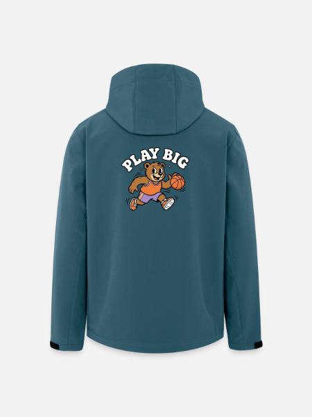 Play Big Bär Basketball - Recycelte Männer Softshell-Jacke von Stanley/Stella - Dunkles Petrol