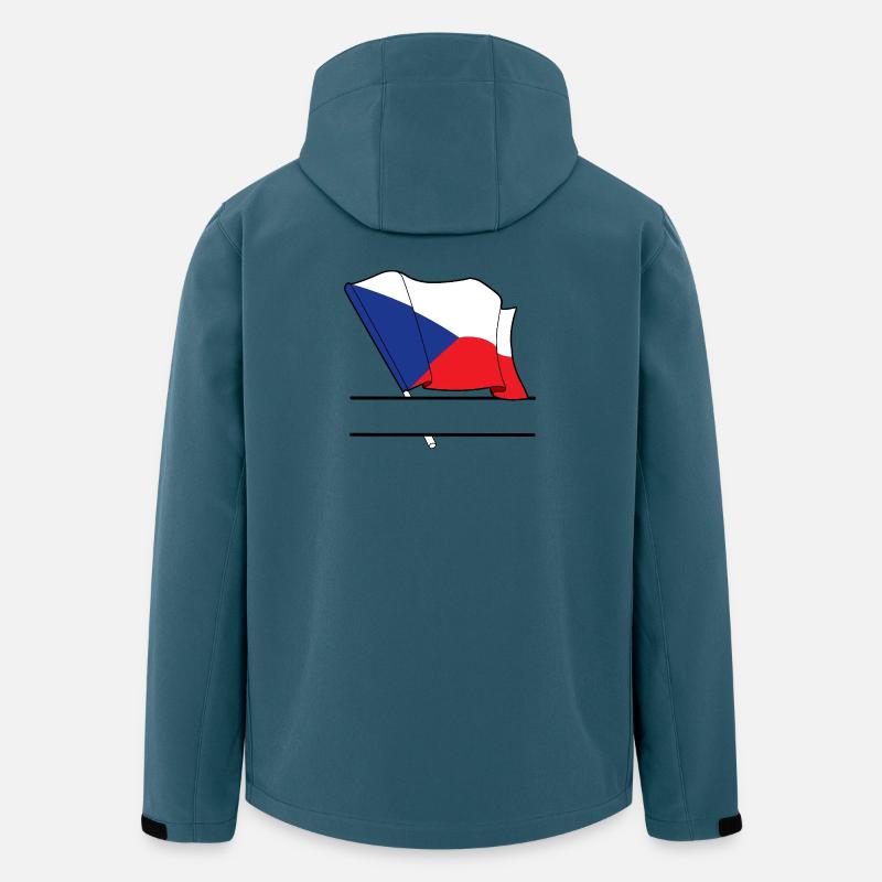 TSCHECHISCHE REPUBLIK – Personalisierte Flagge - Recycelte Männer Softshell-Jacke von Stanley/Stella - Dunkles Petrol