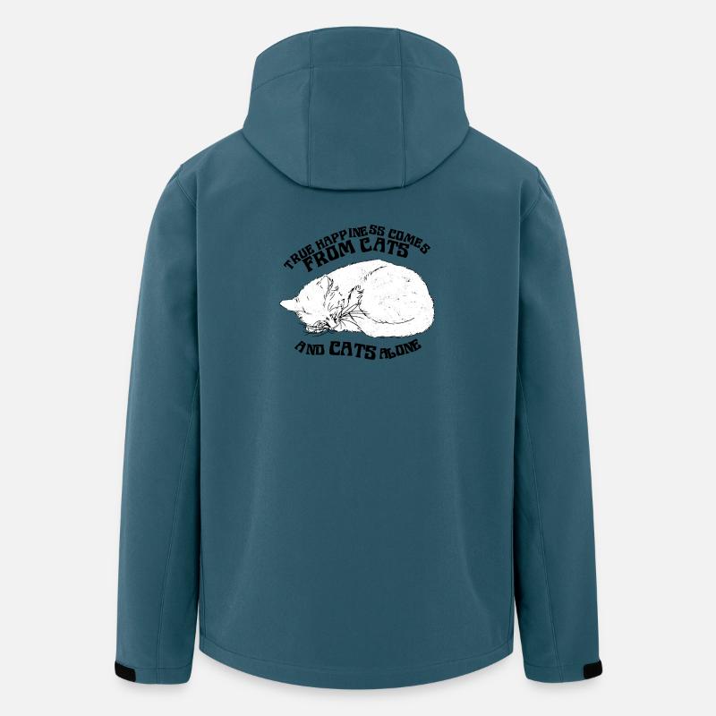 TRUE HAPPINESS COMES FROM CATS - Men’s Recycled Softshell Jacket by Stanley/Stella - stargazer