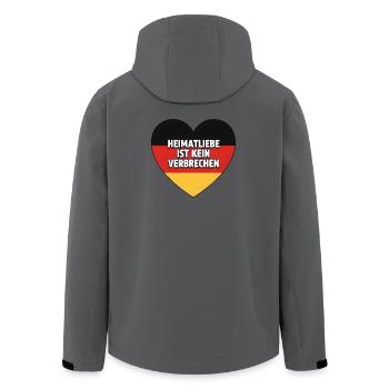 Love of one's homeland is not a crime - Men’s Recycled Softshell Jacket by Stanley/Stella - stargazer - Back - AI Model Male 185 light (185cm)