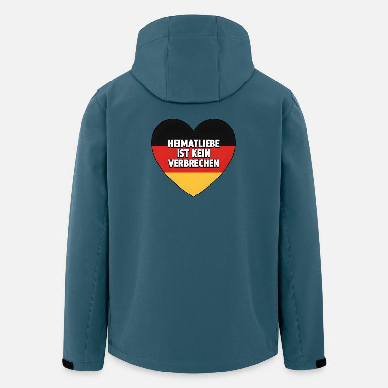 Heimatliebe ist kein Verbrechen - Recycelte Männer Softshell-Jacke von Stanley/Stella - Dunkles Petrol