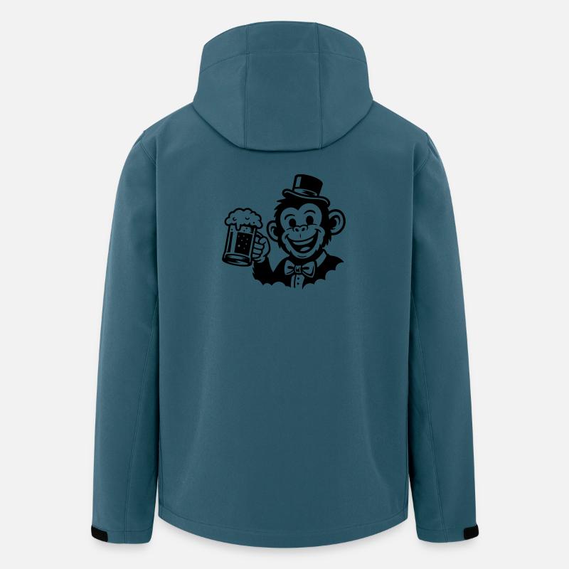 Affe Bräutigam Junggeselle - Recycelte Männer Softshell-Jacke von Stanley/Stella - Dunkles Petrol