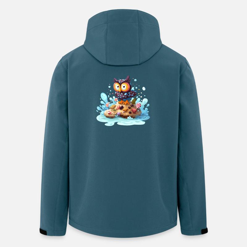 Euleninsel mit Naschwerk - Recycelte Männer Softshell-Jacke von Stanley/Stella - Dunkles Petrol