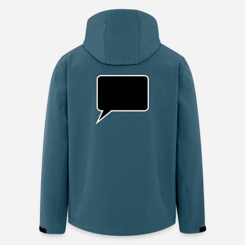 Sprechblase Comic selbst gestalten personalisieren - Recycelte Männer Softshell-Jacke von Stanley/Stella - Dunkles Petrol