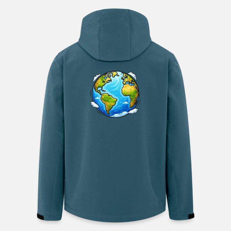 Erde Planet  - Recycelte Männer Softshell-Jacke von Stanley/Stella - Dunkles Petrol