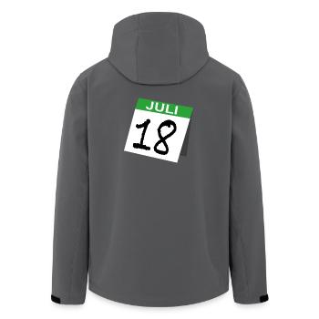 18. Geburtstag Kalender Juli Achtzehn - Recycelte Männer Softshell-Jacke von Stanley/Stella - Anthrazit - Hinten - AI Model Male 185 light (185cm)