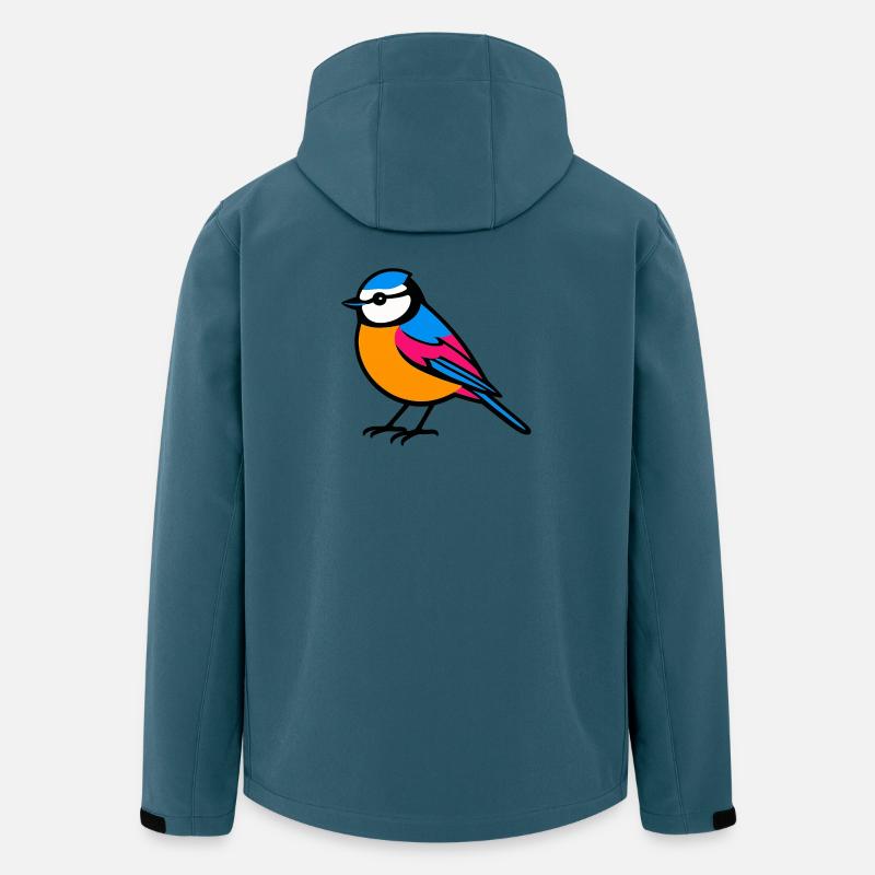 Blue Flat Design Minimalistisch - Recycelte Männer Softshell-Jacke von Stanley/Stella - Dunkles Petrol