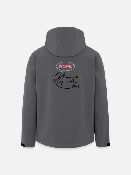 Mops Hund Comic Bunt Outline - Recycelte Männer Softshell-Jacke von Stanley/Stella - Dunkles Petrol