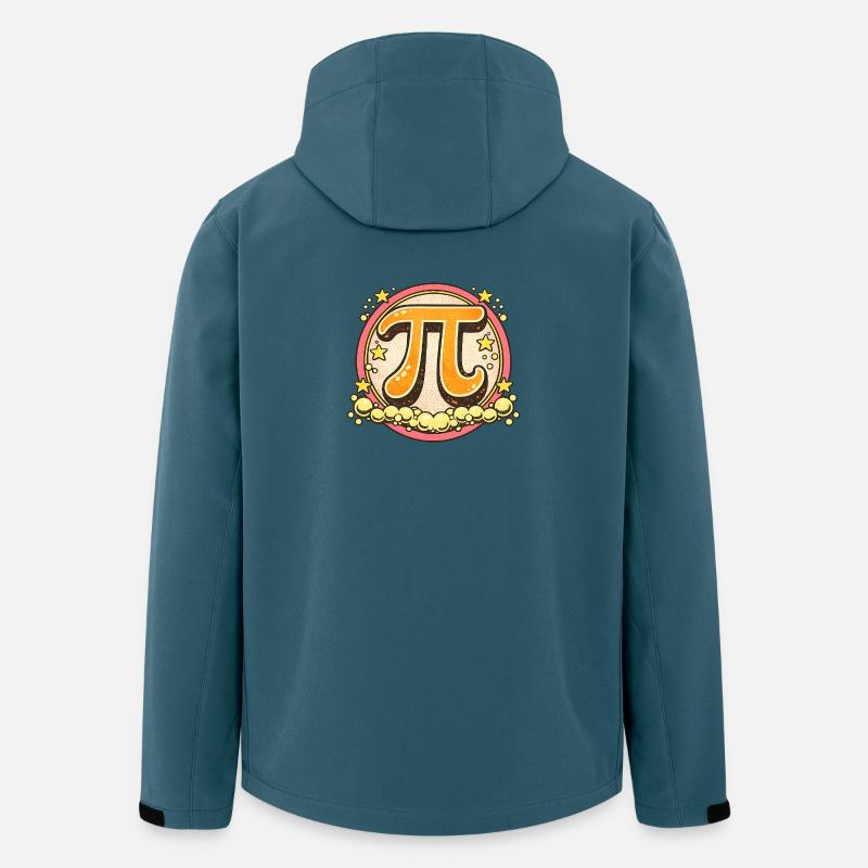 Pi Pop Retro-Abzeichen - Recycelte Männer Softshell-Jacke von Stanley/Stella - Dunkles Petrol