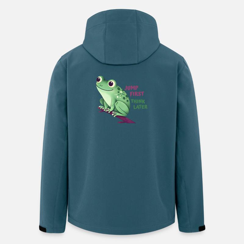 Frosch mit Zitat - Recycelte Männer Softshell-Jacke von Stanley/Stella - Dunkles Petrol