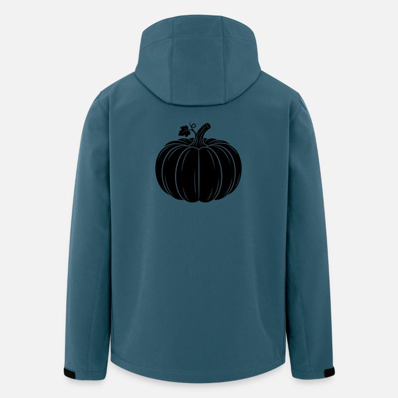 Silhouette de la récolte de citrouilles - Veste softshell homme en polyester recyclé Stanley/Stella - bleu pétrole foncé