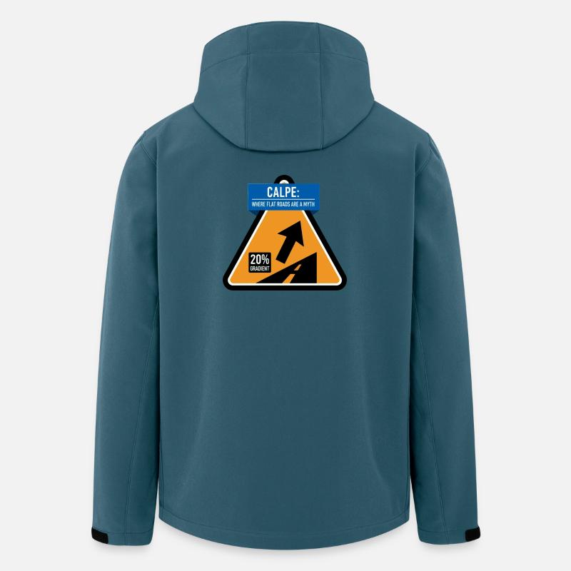 Panneau routier raide de Calpe Cycling - Veste softshell homme en polyester recyclé Stanley/Stella - bleu pétrole foncé
