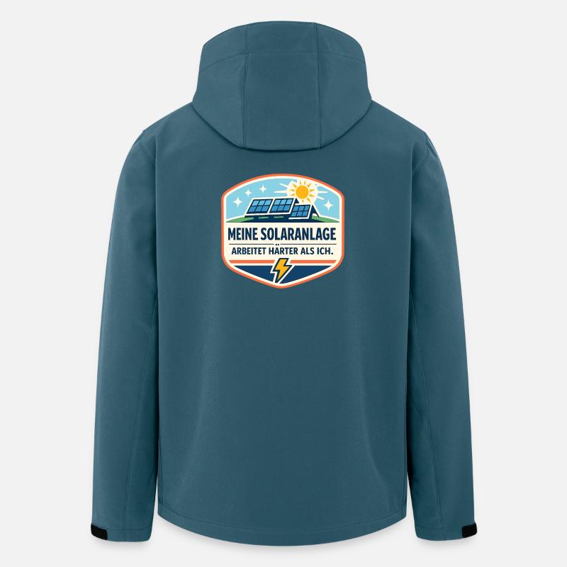 Solaranlagen Power Badge - Recycelte Männer Softshell-Jacke von Stanley/Stella - Dunkles Petrol