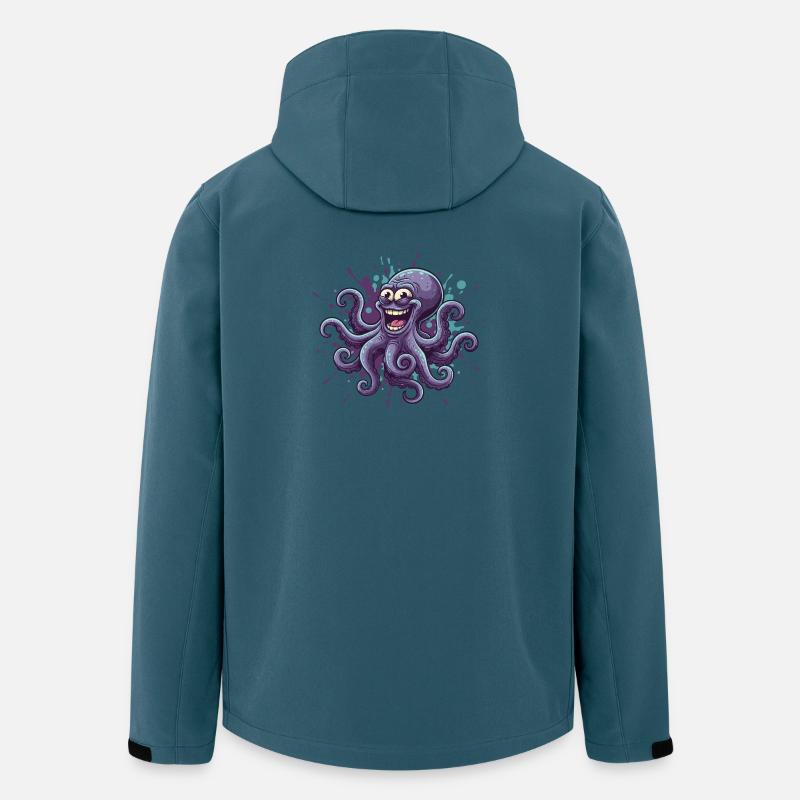 Happy Ink Octopus Graffiti - Veste softshell homme en polyester recyclé Stanley/Stella - bleu pétrole foncé