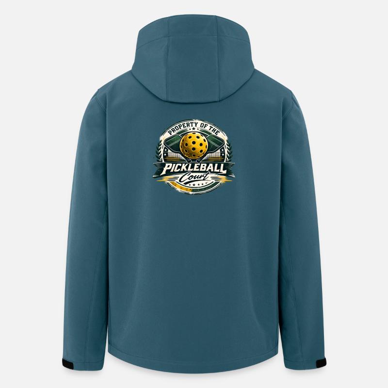 Pickleball Court Emblem - Recycelte Männer Softshell-Jacke von Stanley/Stella - Dunkles Petrol
