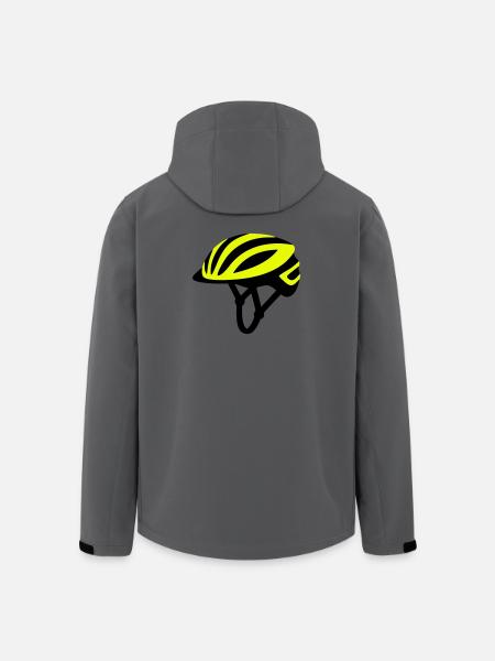 Yellow Bicycle Helmet Graphic - Men’s Recycled Softshell Jacket by Stanley/Stella - stargazer