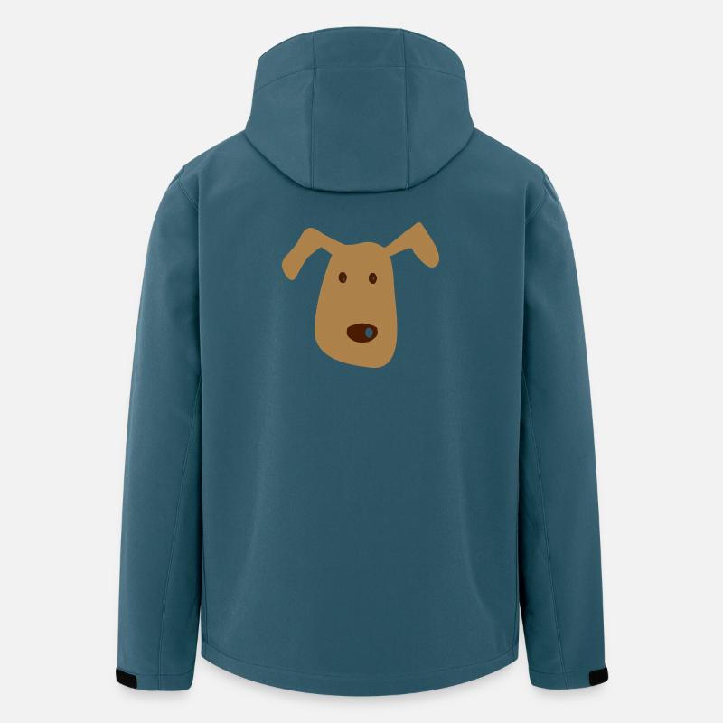 chien - Veste softshell homme en polyester recyclé Stanley/Stella - bleu pétrole foncé