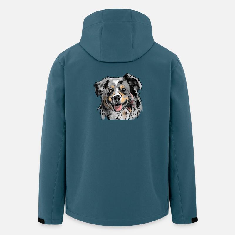 Australian Shepherd - Recycelte Männer Softshell-Jacke von Stanley/Stella - Dunkles Petrol