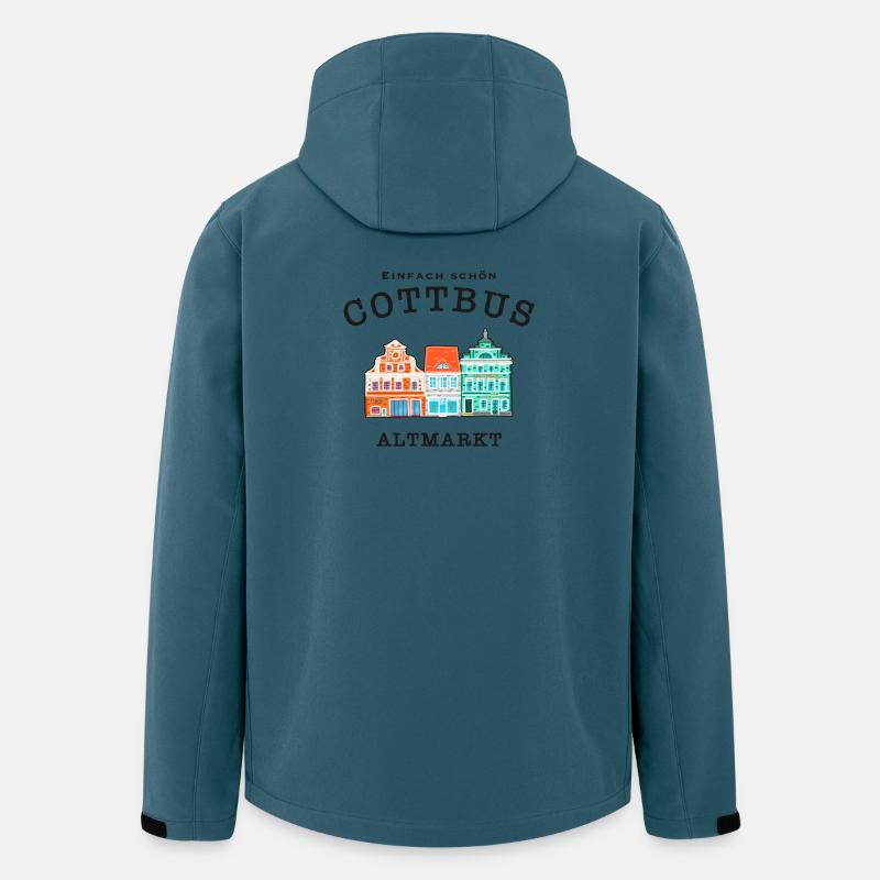 Cottbus Altmarkt, Einfach schön - Recycelte Männer Softshell-Jacke von Stanley/Stella - Dunkles Petrol