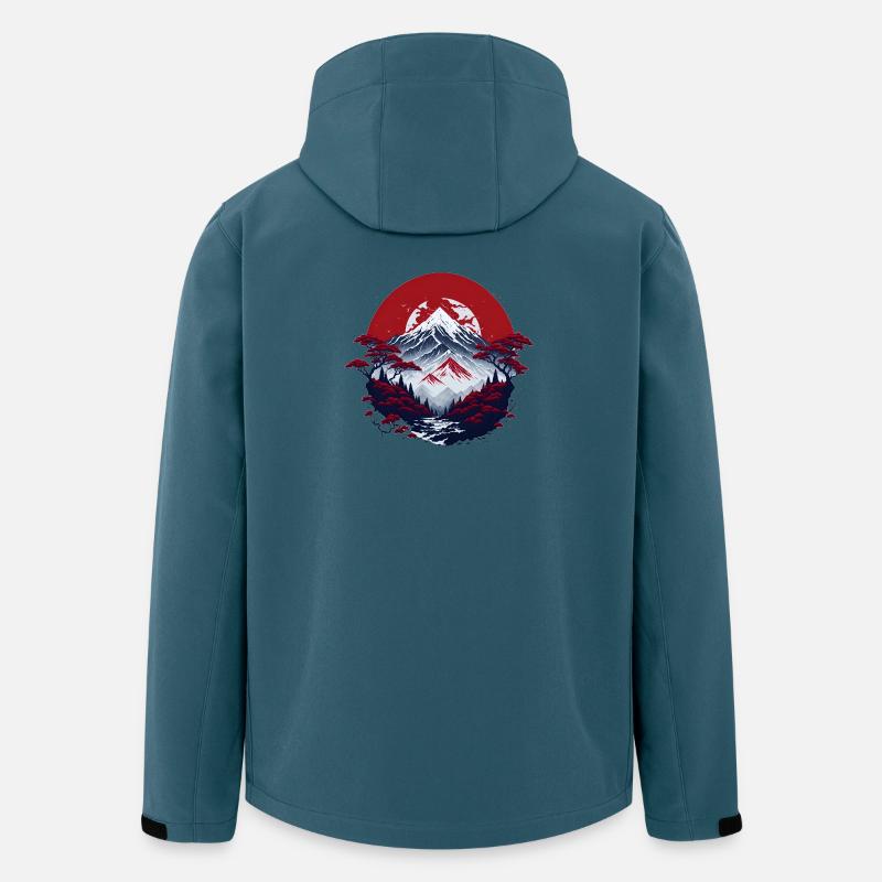 asiatische Berglandschaft - Recycelte Männer Softshell-Jacke von Stanley/Stella - Dunkles Petrol