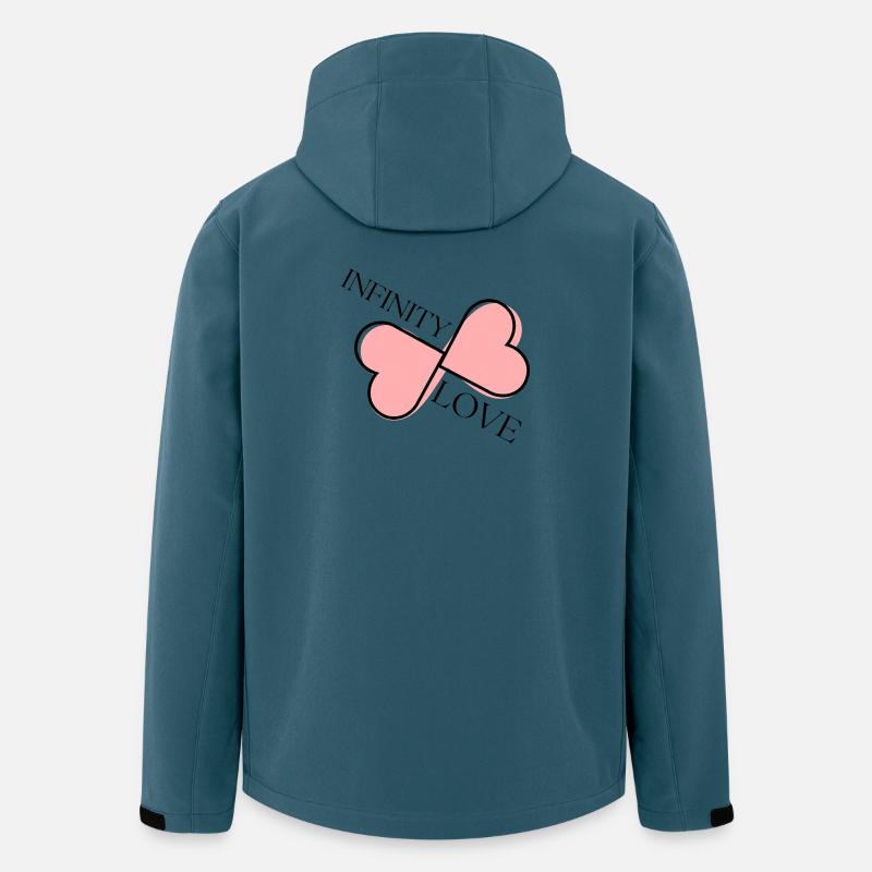 Kreuziges Pink Hearts Logo - Recycelte Männer Softshell-Jacke von Stanley/Stella - Dunkles Petrol