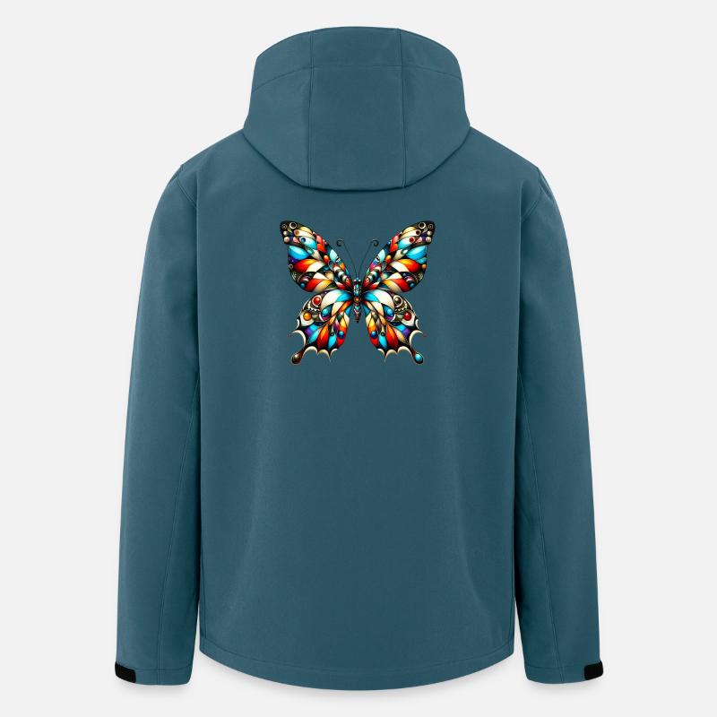 Papillon - Veste softshell homme en polyester recyclé Stanley/Stella - bleu pétrole foncé
