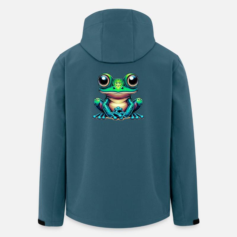 Frosch - Recycelte Männer Softshell-Jacke von Stanley/Stella - Dunkles Petrol