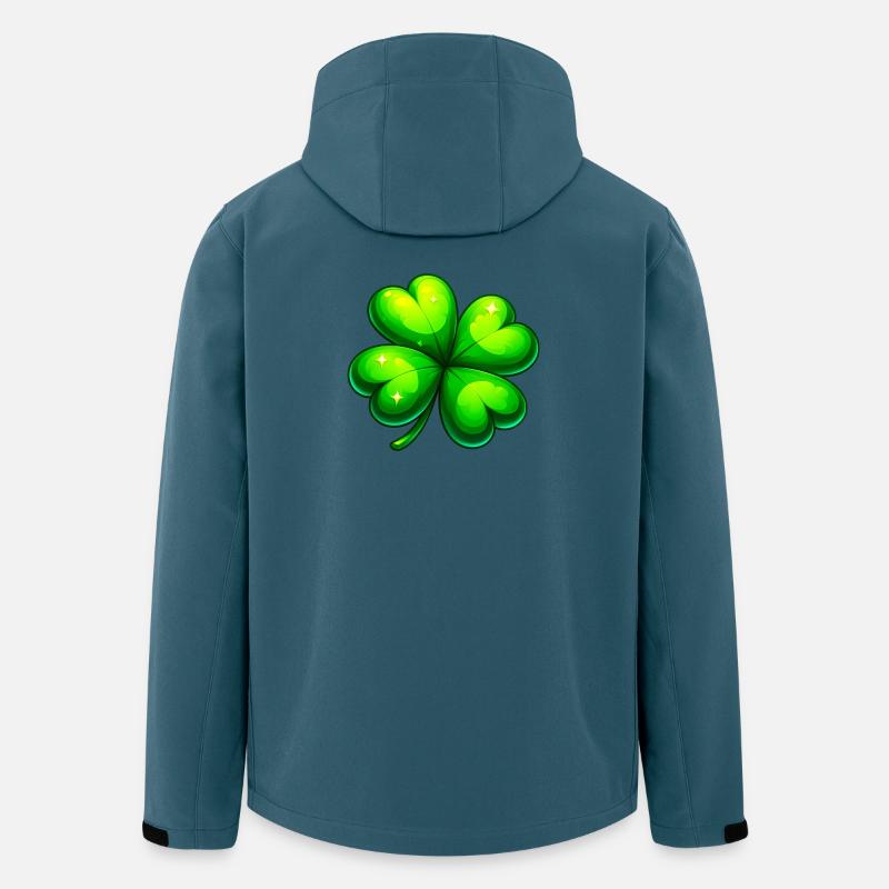 Vierblättriges Kleeblatt - Recycelte Männer Softshell-Jacke von Stanley/Stella - Dunkles Petrol