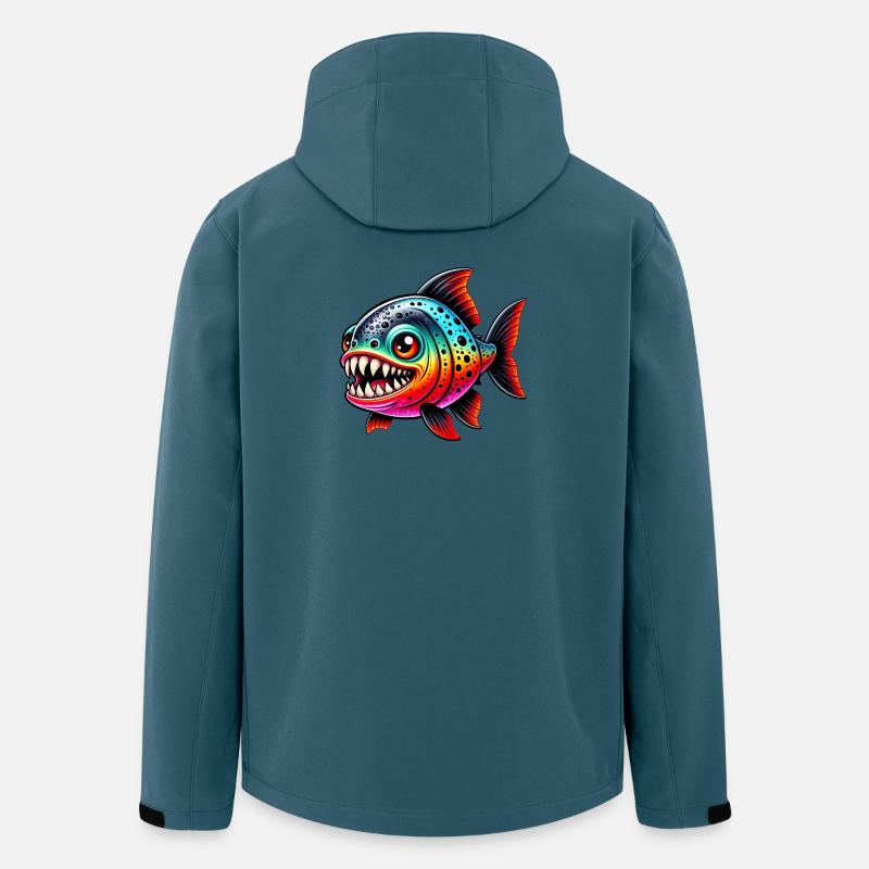 Piranha - Recycelte Männer Softshell-Jacke von Stanley/Stella - Dunkles Petrol