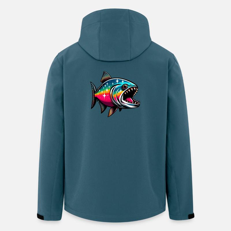 Piranha - Recycelte Männer Softshell-Jacke von Stanley/Stella - Dunkles Petrol