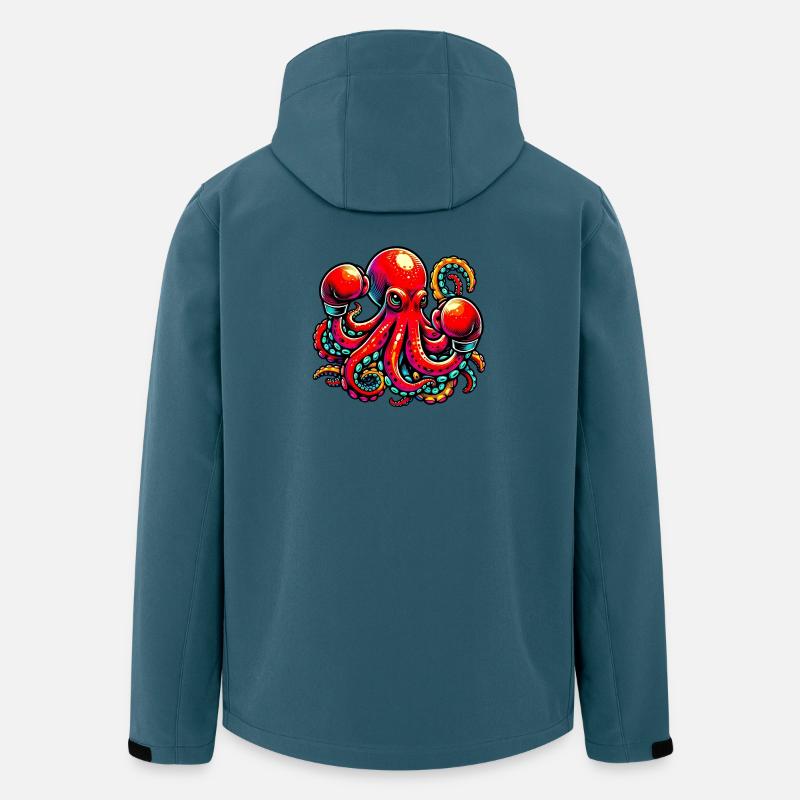 Krake - Recycelte Männer Softshell-Jacke von Stanley/Stella - Dunkles Petrol