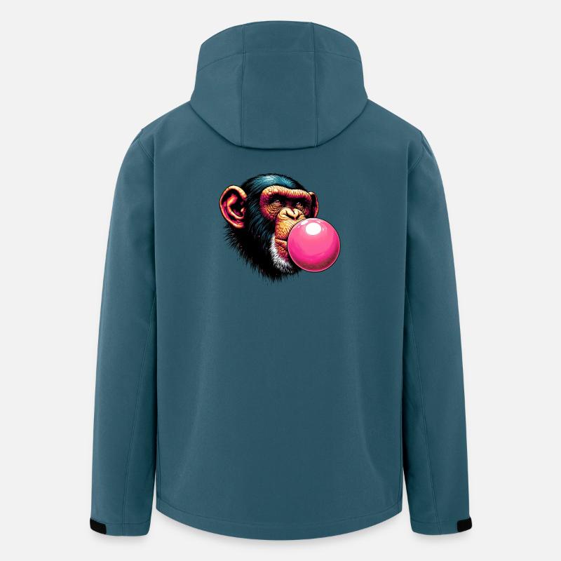 Affe - Recycelte Männer Softshell-Jacke von Stanley/Stella - Dunkles Petrol