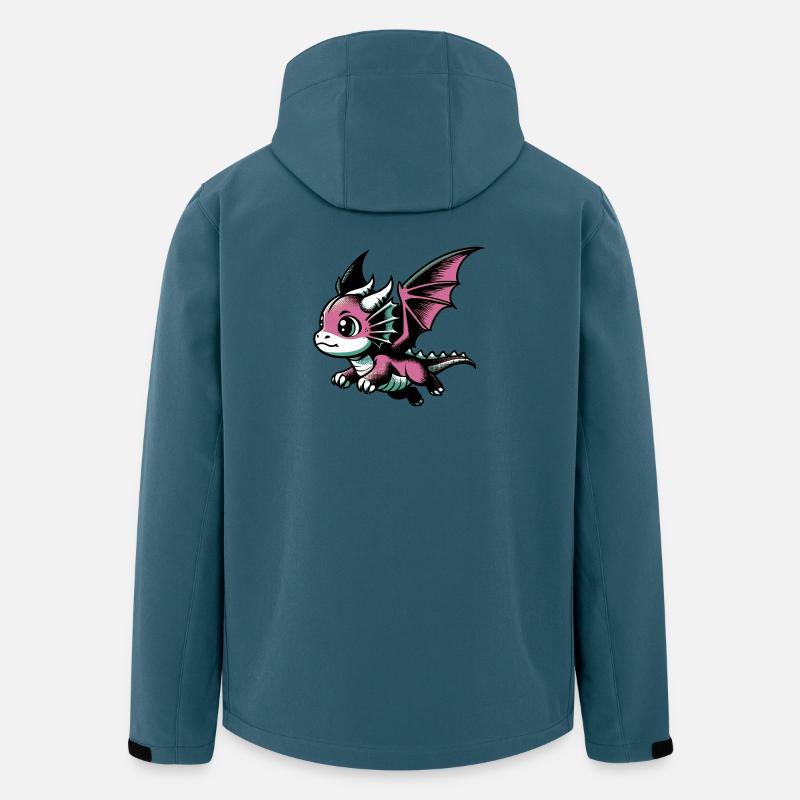 Drache - Recycelte Männer Softshell-Jacke von Stanley/Stella - Dunkles Petrol